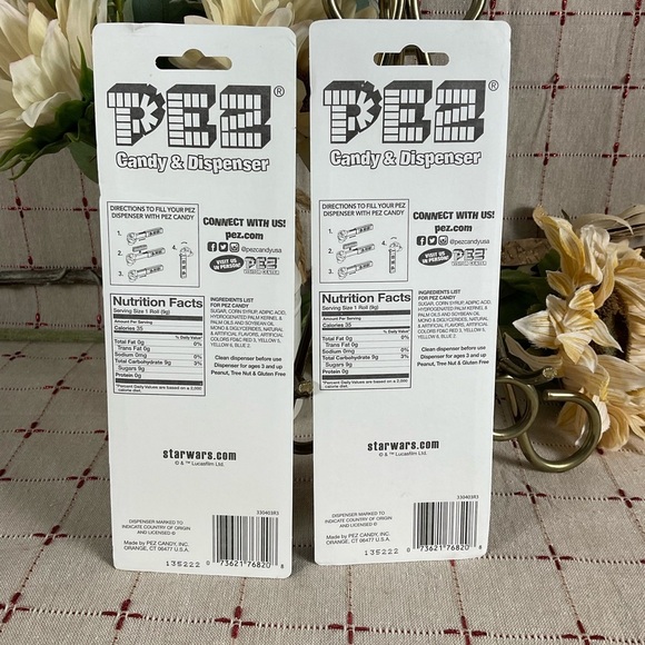 Disney Star Wars Darth Vader & Chewbacca Pez Candy & Pez Dispenser Set New - Picture 5 of 7